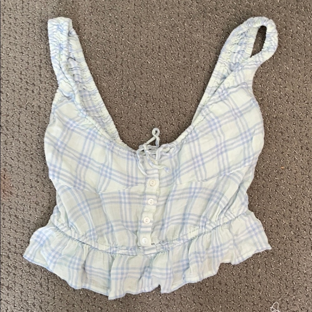 UO plaid button up tank